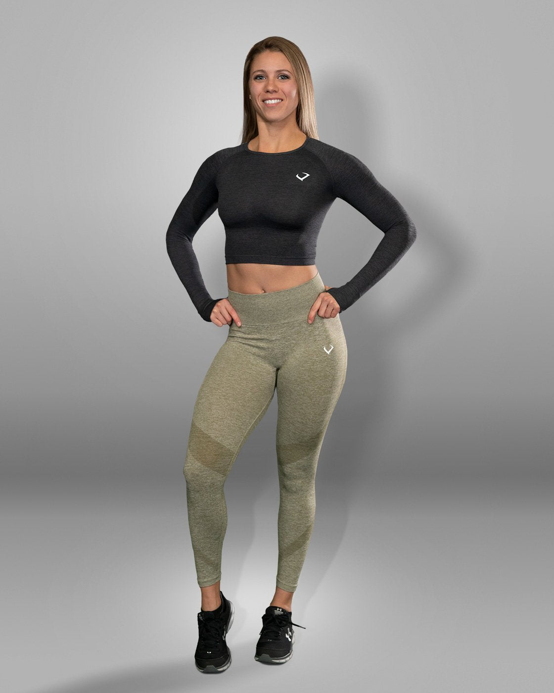 Amore Seamless Olive Leggings – dh9-2-3