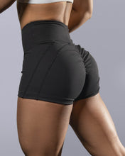 Load image into Gallery viewer, Luxe Black Scrunch Butt Shorts
